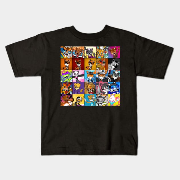 25 MOULE Characters Collage Kids T-Shirt by MOULE